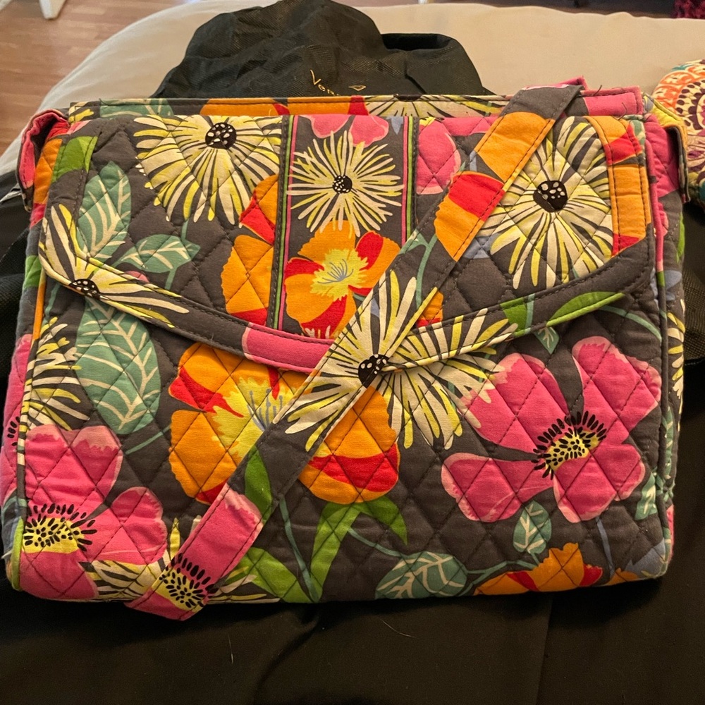 Vera Bradley Jazzy Blooms Tablet Crossbody
